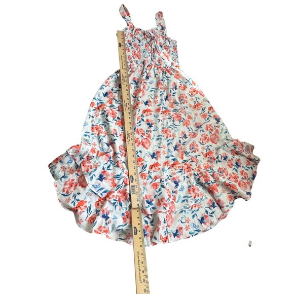 NWT Grace Karin Women's long floral Sleeveless Smocked dress.Size Small - Picture 4 of 11